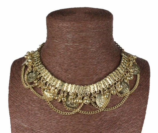 Western Fashion Coin And Swag Necklace (Gold) 3 Western Fashion Coin And Swag Necklace (Gold)