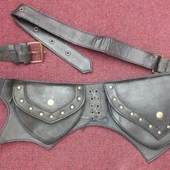 Kashi Leather Pocket Hip Belt Historical