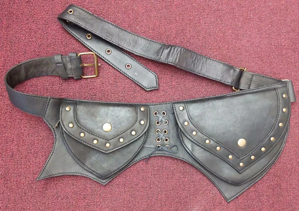 Kashi Leather Pocket Hip Belt Historical 4 Kashi Leather Pocket Hip Belt Historical