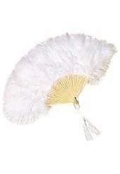 Rubies Parasols, Fans & Purses Marabou Feather Fan 24 Rubies Parasols, Fans & Purses Marabou Feather Fan