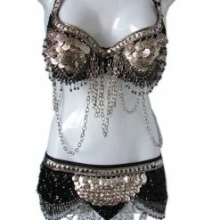WF Imports Belly Dance Bra & Belt Set Costuming Separates