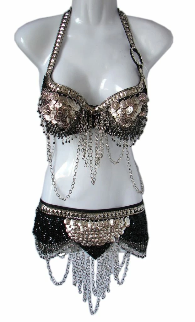 WF Imports Belly Dance Bra & Belt Set Costuming Separates 3 WF Imports Belly Dance Bra & Belt Set Costuming Separates