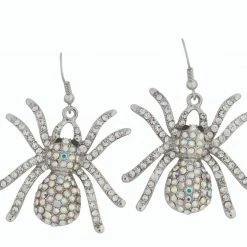 Rubies Silver Spider Earrings