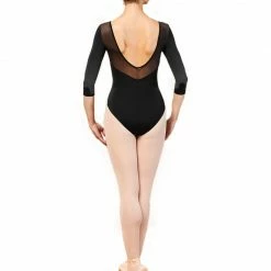 Dance Boutique Embroidered Trim 3/4 Sleeve Leotard By Bloch (Adult)