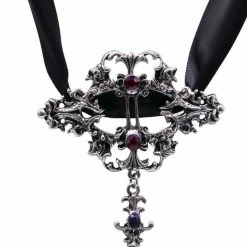 WF Imports Classic Halloween Ornate Ribbon Necklace