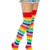 Leg Avenue Rainbow Striped Thigh Highs Themed Days