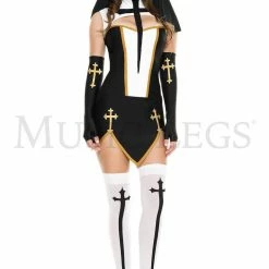 Music Legs Bad Habit Nun Costume (Adult)