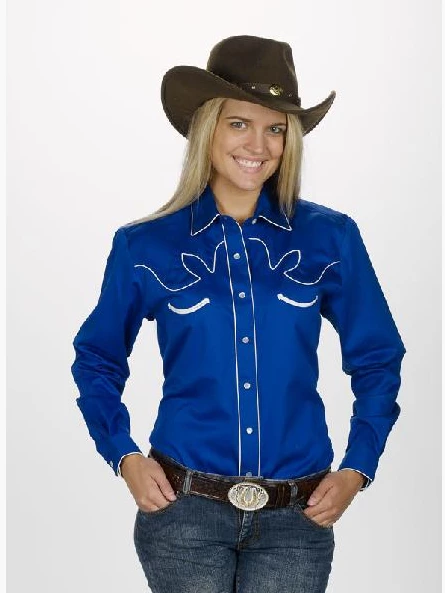 Western Express Costumes Western Shirt Blue (Women) 3 Western Express Costumes Western Shirt Blue (Women)