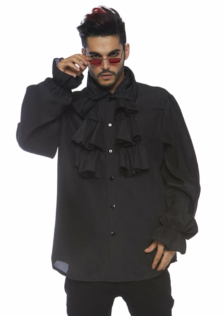 Leg Avenue Costumes Ruffled Shirt Black (Adult) 3 Leg Avenue Costumes Ruffled Shirt Black (Adult)