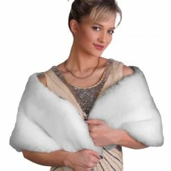 WF Imports Faux Fur Wrap Period Decades