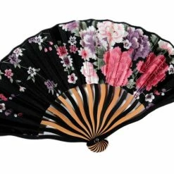 Gold State Floral Silk Fans Parasols, Fans & Purses