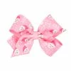 Wee Ones Pink Santa Print Bow Gifts & Accessories
