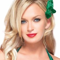Leg Avenue Green Glitter Hair Bows