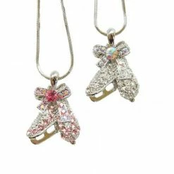 American Dance Supply Gifts & Accessories Necklace Ice Skates With Bow