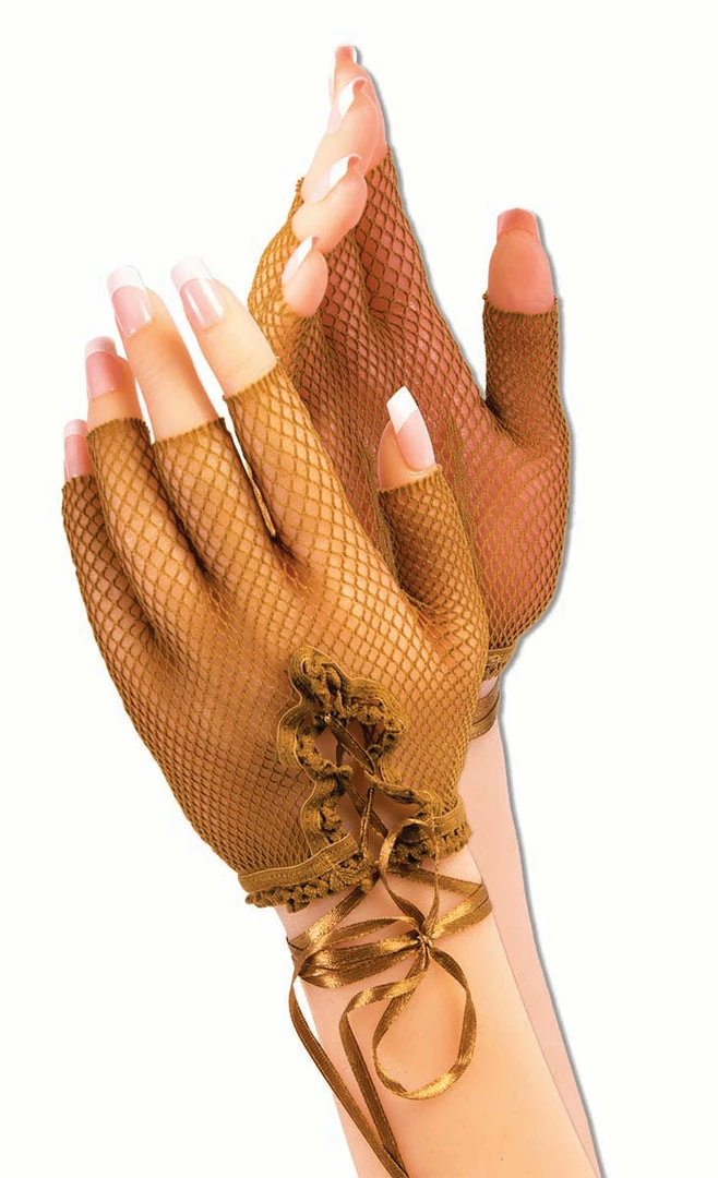 Forum Accessories Historical Steampunk Fingerless Fishnet Gloves 3 Forum Accessories Historical Steampunk Fingerless Fishnet Gloves