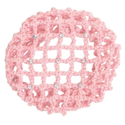 CJ Merchandise Gifts & Accessories Crocheted Bun Cover With Rhinestones
