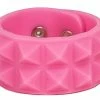 Perfectly Punk Rubber Pyramid Studded Bracelet (2-row)