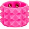 Perfectly Punk Rubber Pyramid Studded Bracelet (3-row) Themes