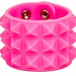 Perfectly Punk Rubber Pyramid Studded Bracelet (3-row) Themes