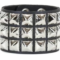 Perfectly Punk Pyramid Studded Bracelet (3-row) Themes