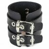Perfectly Punk Leather Buckle Bracelet (2-line)