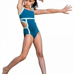 Danznmotion Dance Boutique Color Block Cut Out Leotard (Child)