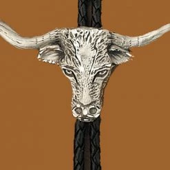 Western Express Longhorn Steer Bolo Tie Themes