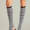 Be Wicked Footwear Striped Stirrup Knee Highs 1 Be Wicked Footwear Striped Stirrup Knee Highs