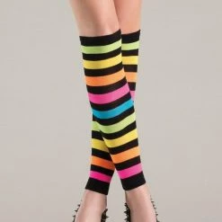 Be Wicked Themed Days Rainbow Striped Legwarmers