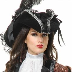 Charades Accessories Elegant Pirate Hat