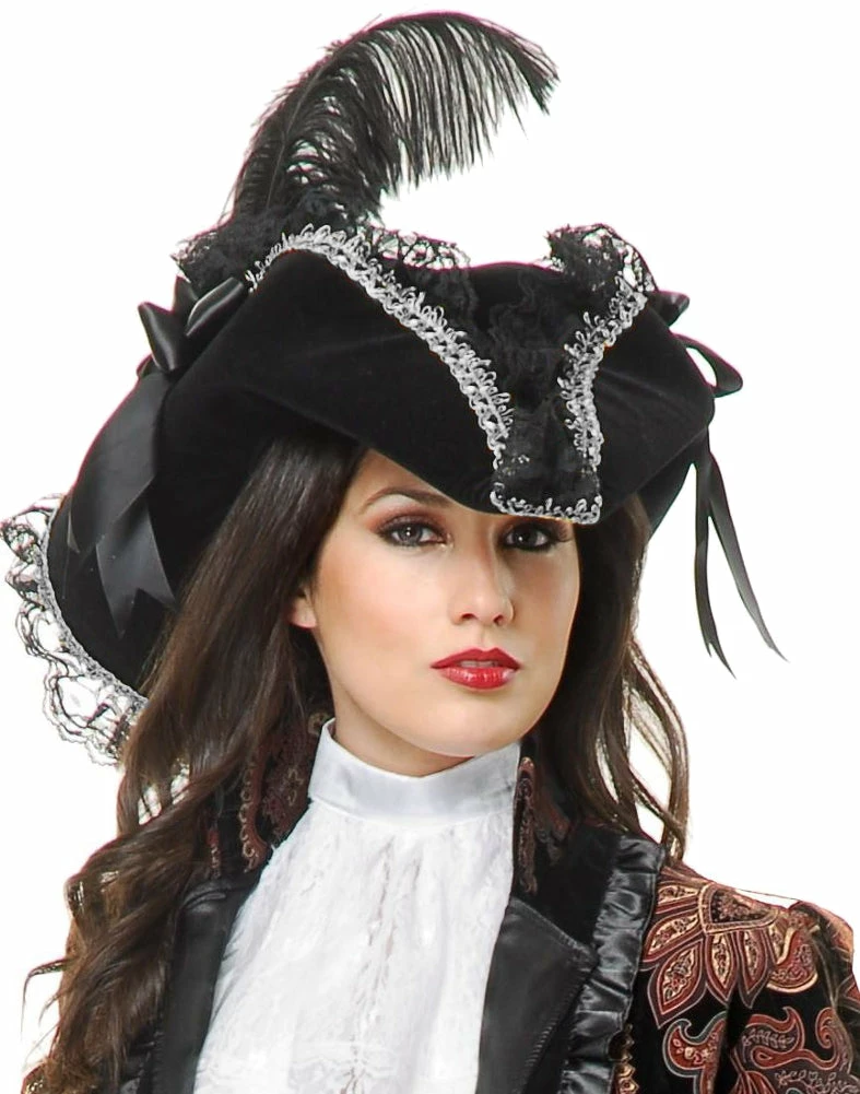 Charades Accessories Elegant Pirate Hat 3 Charades Accessories Elegant Pirate Hat