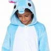 Be Wicked Girls Cozy Unicorn Onesie (Blue)