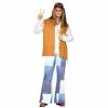 Fun World Costumes Hippie Denim Printed Patchwork Pants (Adult)