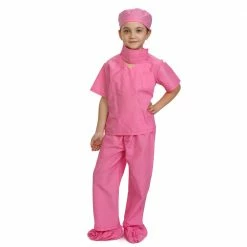 Dress Up Kids Girls Scrubs Pink (Child)