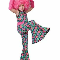 Funny Fashion Girls Disco Dot Swirl Jumpsuit (Child)