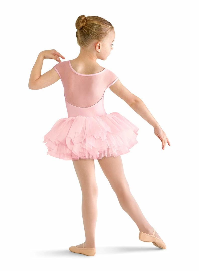 Bloch Mesh Back Cap Sleeve Tutu Dress (Pink) 4 Bloch Mesh Back Cap Sleeve Tutu Dress (Pink)