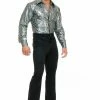 Charades Silver Hologram Disco Shirt (Adult)