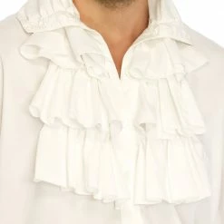 Leg Avenue Costumes Ruffled Shirt White (Adult)