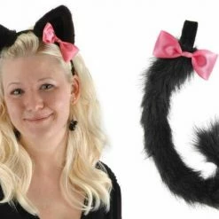 Elope Cute Black Kitty Ear & Tail Set