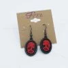 Fizz Jewelry Classic Halloween Red Bone Lolita Cameo Earrings