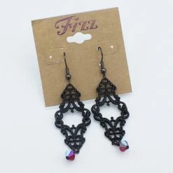 Fizz Jewelry Victorian Metal Earrings Classic Halloween