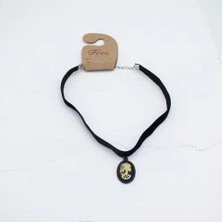Fizz Jewelry Bone Lolita Cameo Velvet Choker