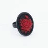 Fizz Jewelry Red Rose Cameo Ring