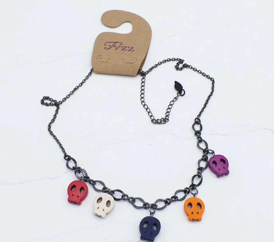 Fizz Jewelry Skull Charm Necklace 3 Fizz Jewelry Skull Charm Necklace
