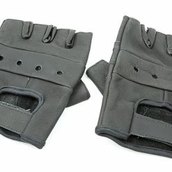 Perfectly Punk Fingerless Leather Biker Gloves Themes
