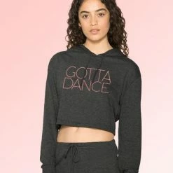 Gotta Dance Crop Hoodie By Covet