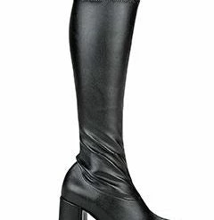 Ellie Shoes Go-Go Boots Black (Adult) Costume
