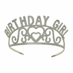 Beistle Glitter Birthday Girl Crown Headwear