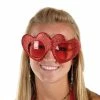 Beistle Themed Days Red Glitter Heart Glasses