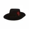 Dorfman Pacific Deluxe Wide Brim Godfather Fedora - Black